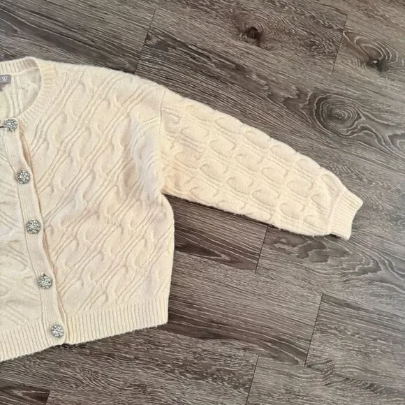 Gilet Zippé J.Crew Crewcuts Pour Fille - Taille 8 - Manches Raglan Gris Et Ivoire